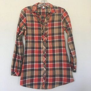 DeFacto Women's Plaid Shirt S Tunic Length